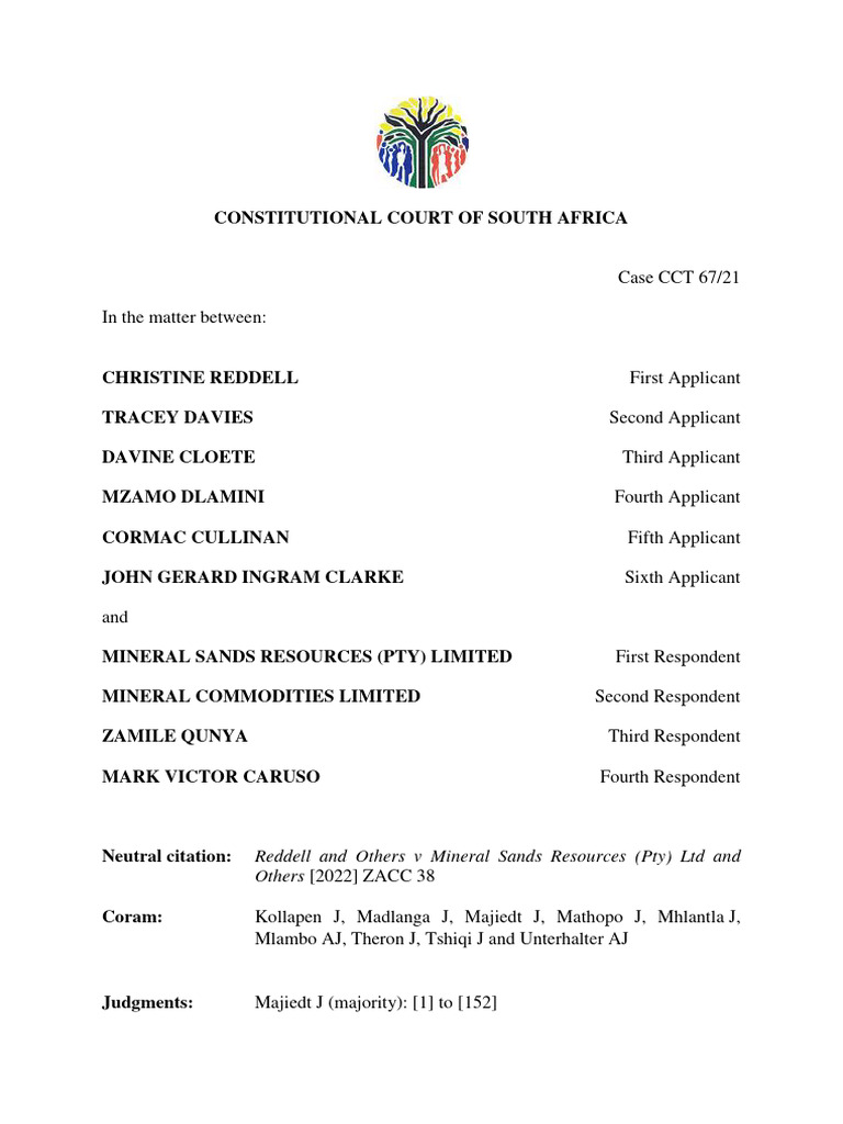 SA Constitutional Court Ruling on Corporate Defamation | PDF ...