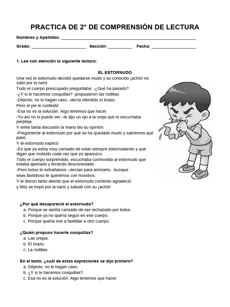 Comunicación - 2do Grado | PDF