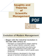 Thoughts and Theories of Scientific Management