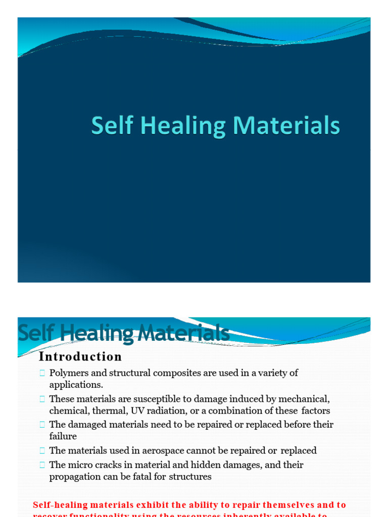 Self Healing Materials Pdf Polymers Materials