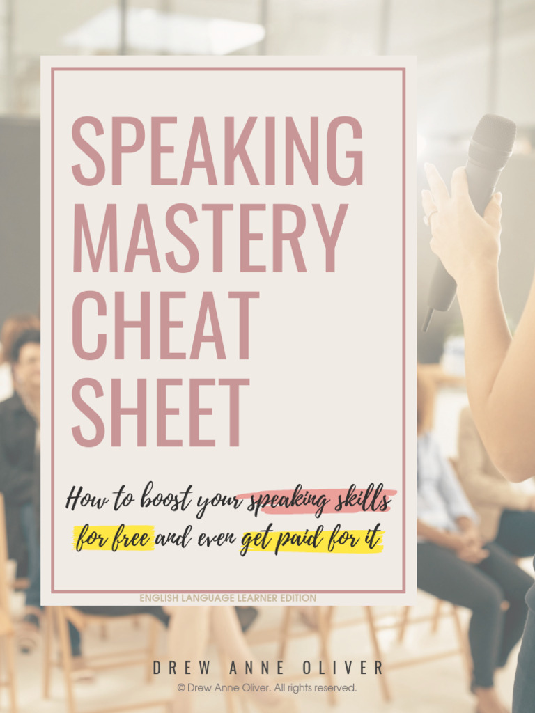 Speaking Mastery Free Cheat Sheet Pdf Mobile App Ios