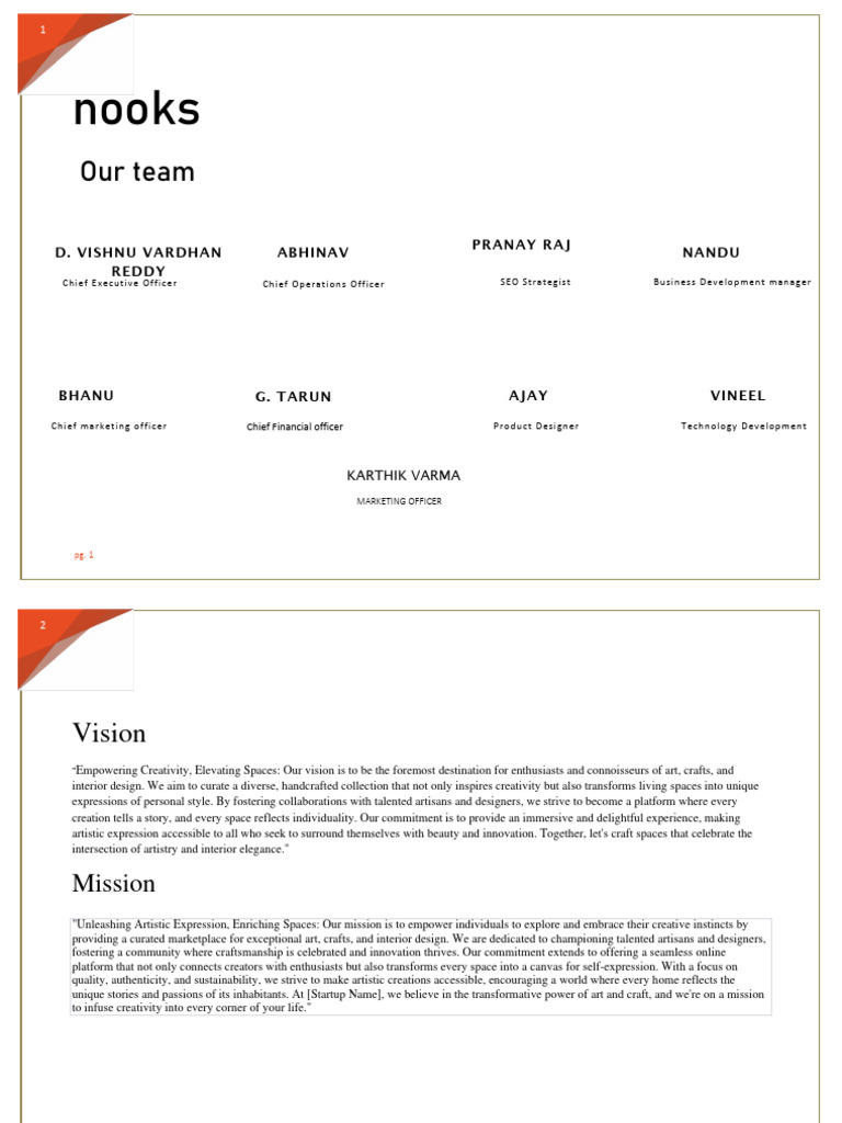 Nooks Vision Mission | PDF | Aesthetics | Cognition