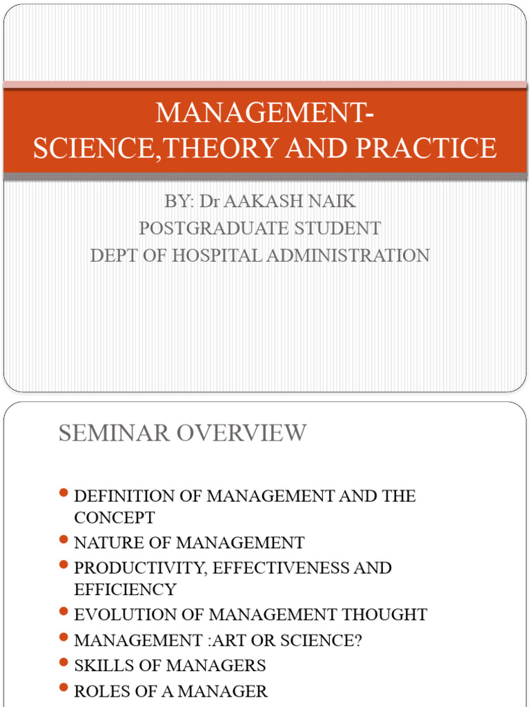Overview of Management Concepts and Roles | PDF | Science | Efficiency