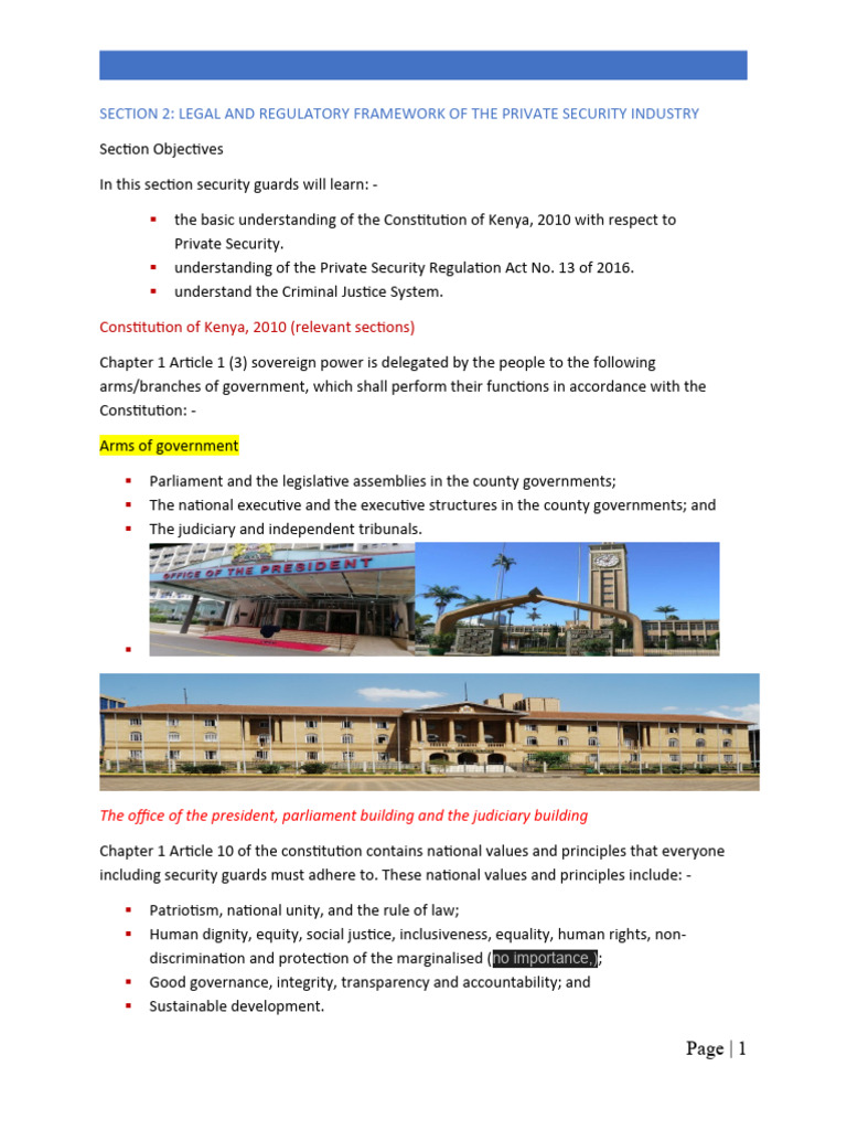 Private Security Regulation in Kenya | PDF | Prosecutor | Crime & Violence