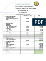 Masiklab-Criminology Days Budgetary Breakdown