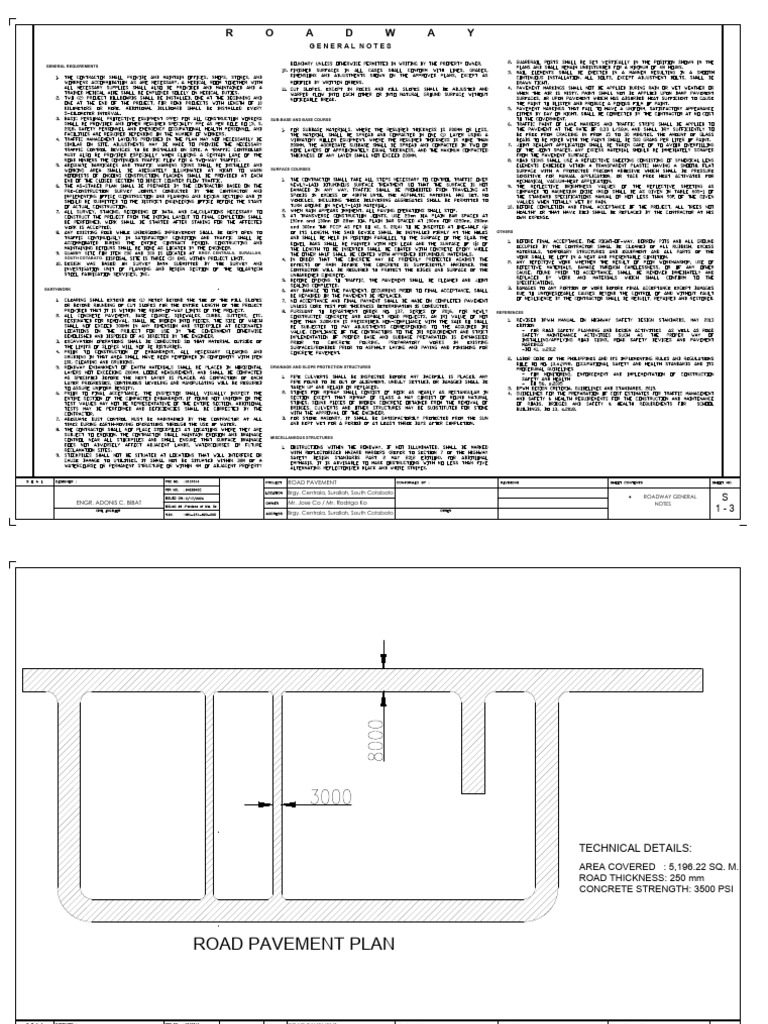 Roadway Engineering Design Specifications | PDF | Road Surface | Road