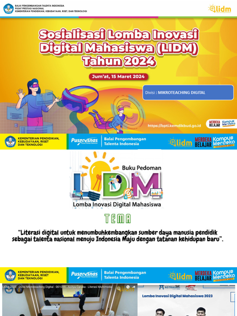 Sosialisasi Divisi Microteaching Digital Pendidikan Lidm 2024-271727 | PDF