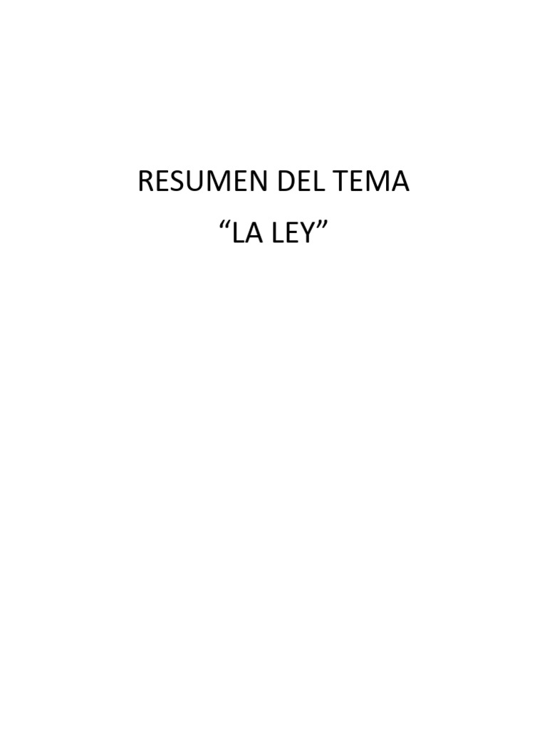 Resumen de Tema La Ley | PDF | Estatuto | Constitución