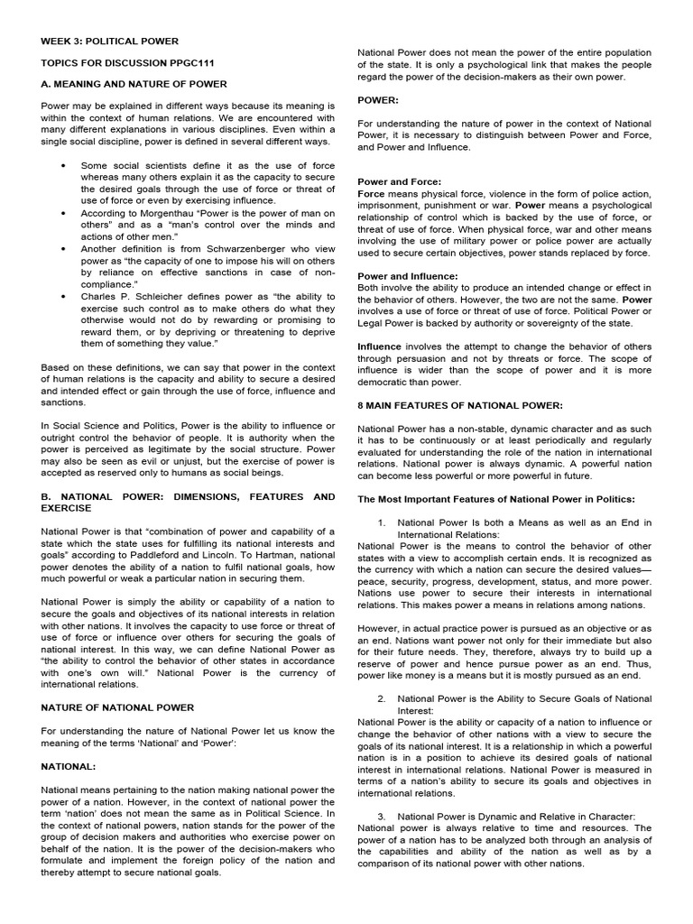 Understanding Political Power Dynamics | PDF | Power (Social And ...