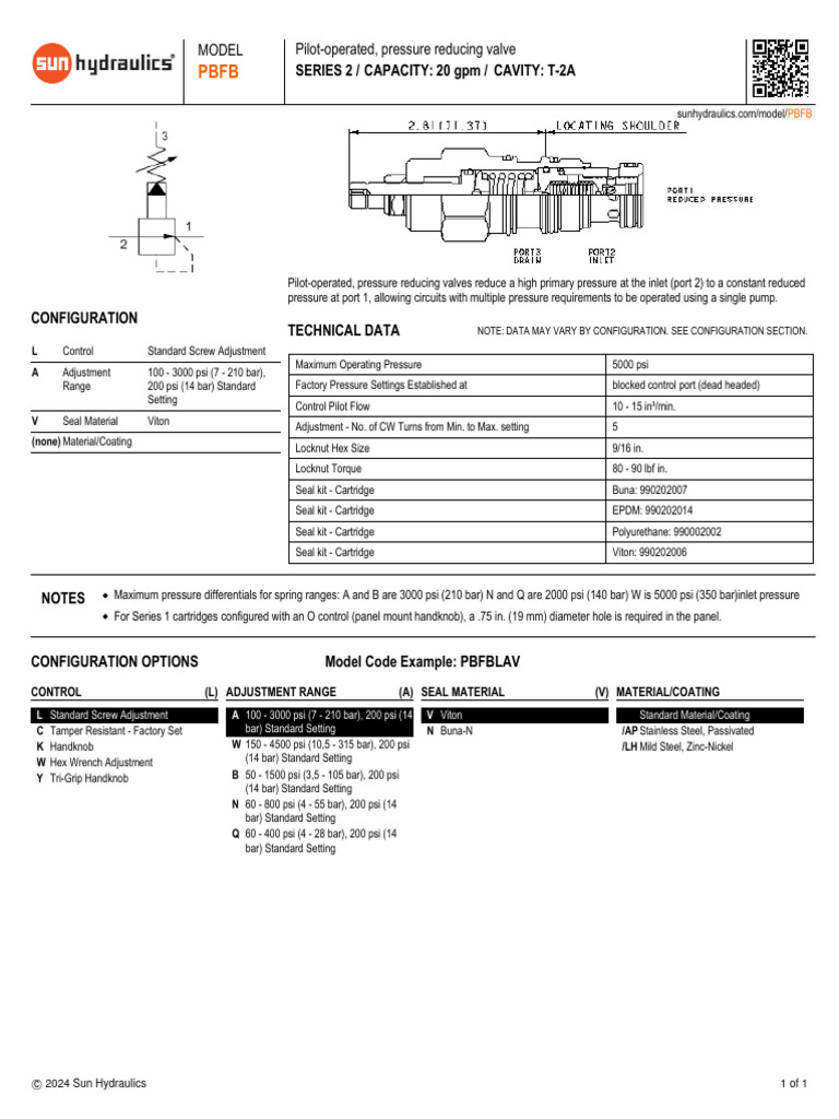 Pilot-Operated Pressure Reducing Valve | PDF | Valve | Mechanical ...