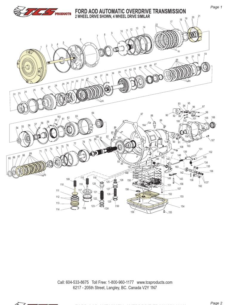 Ford Aod Valve Body Schematic Performance Automatic Valve Bodies