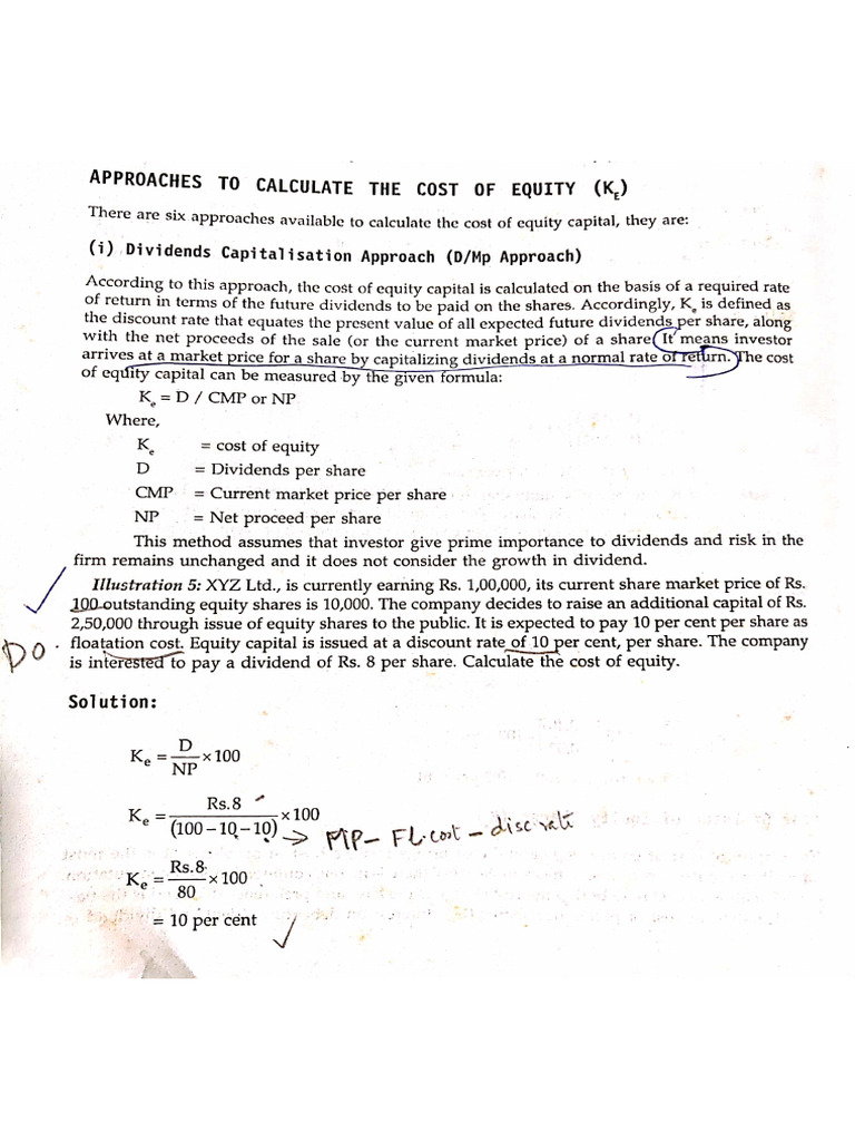 Cost of Equity - WACC | PDF