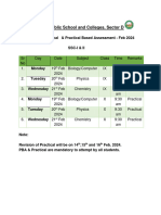 Practical & PBA Schedule