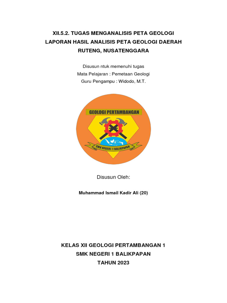 Analisis Peta Geologi Ruteng | PDF | Ilmu Sosial | Perjalanan