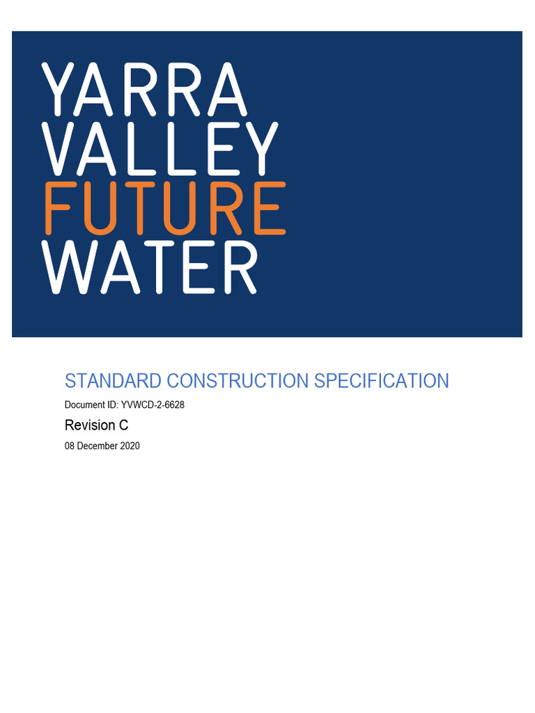 Yarra Valley Water Construction Standards | PDF | Specification ...