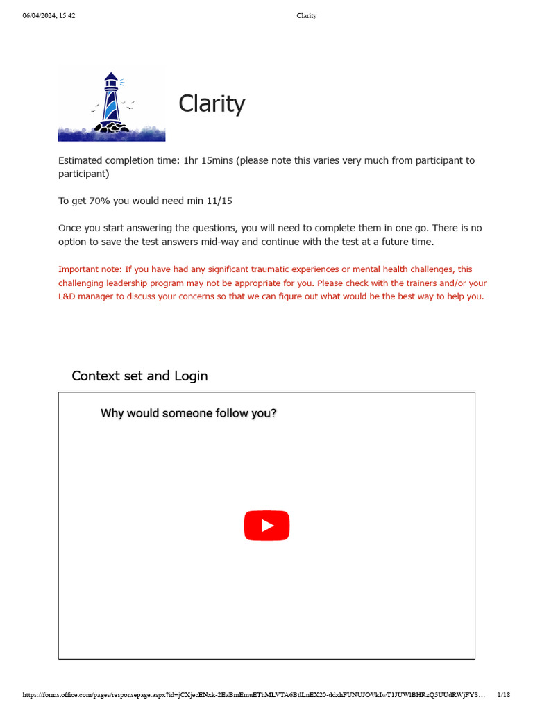 Clarity Pdf Leadership Thought