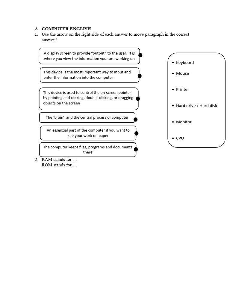 Computer Components and Functions Guide | PDF
