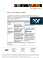 CCNA Curriculum Selection Guidelines