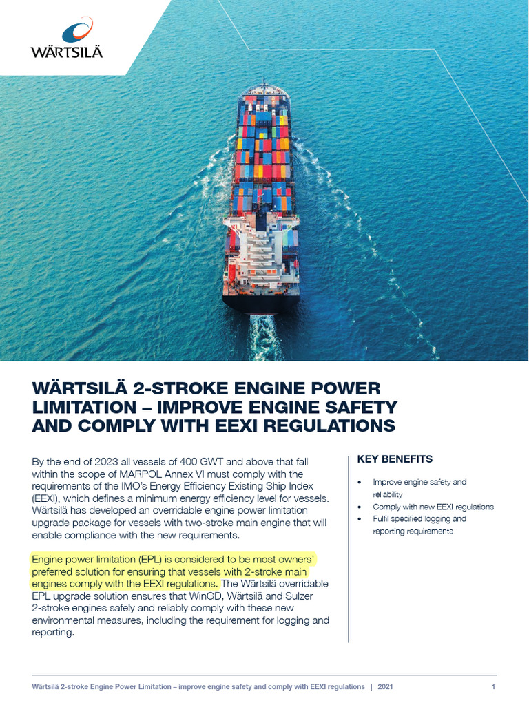 Wartsila 2 Stroke Engine Power Limitation Leaflet PDF