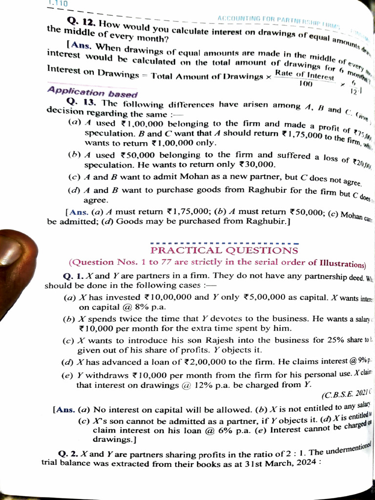 Accounts CH 1 | PDF | Interest | Partnership