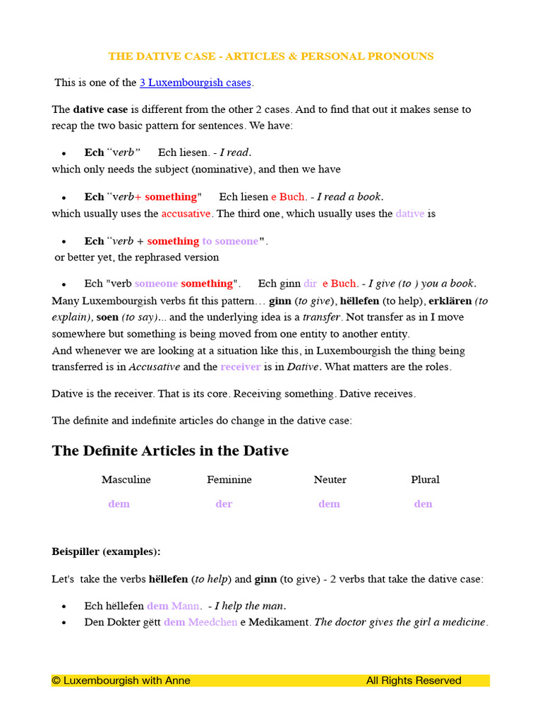 DATIVE DEFINITION MEANING visual data 3