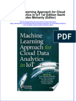 Full Ebook of Machine Learning Approach For Cloud Data Analytics in Iot 1St Edition Sachi Nandan Mohanty Editor Online PDF All Chapter