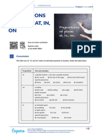 Prepositions of Place at in On American English Student