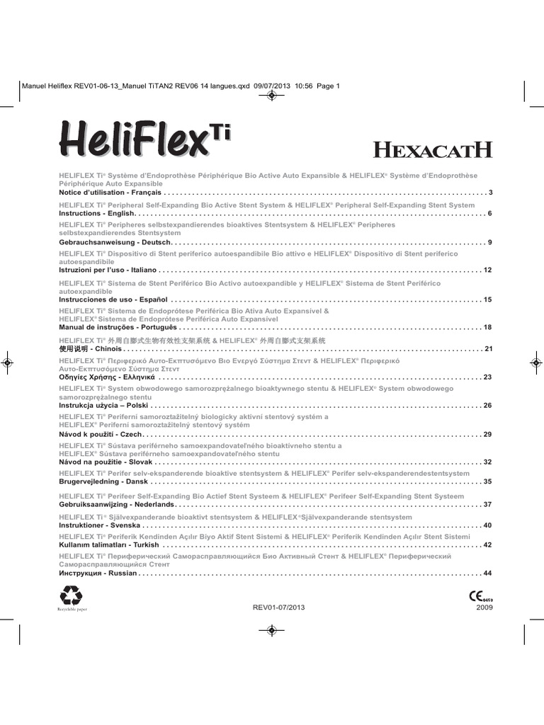 Heliflex Ifu Rev01-06-13 | PDF