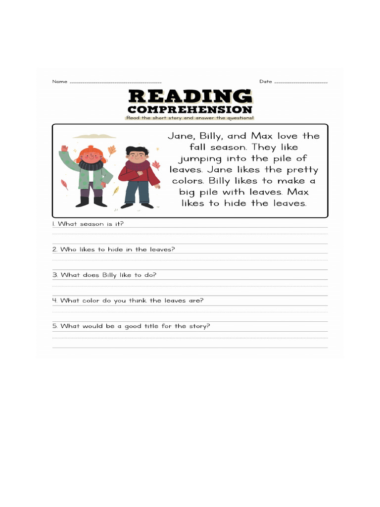 Printable Short Story Worksheets 302715.Jpg PDF
