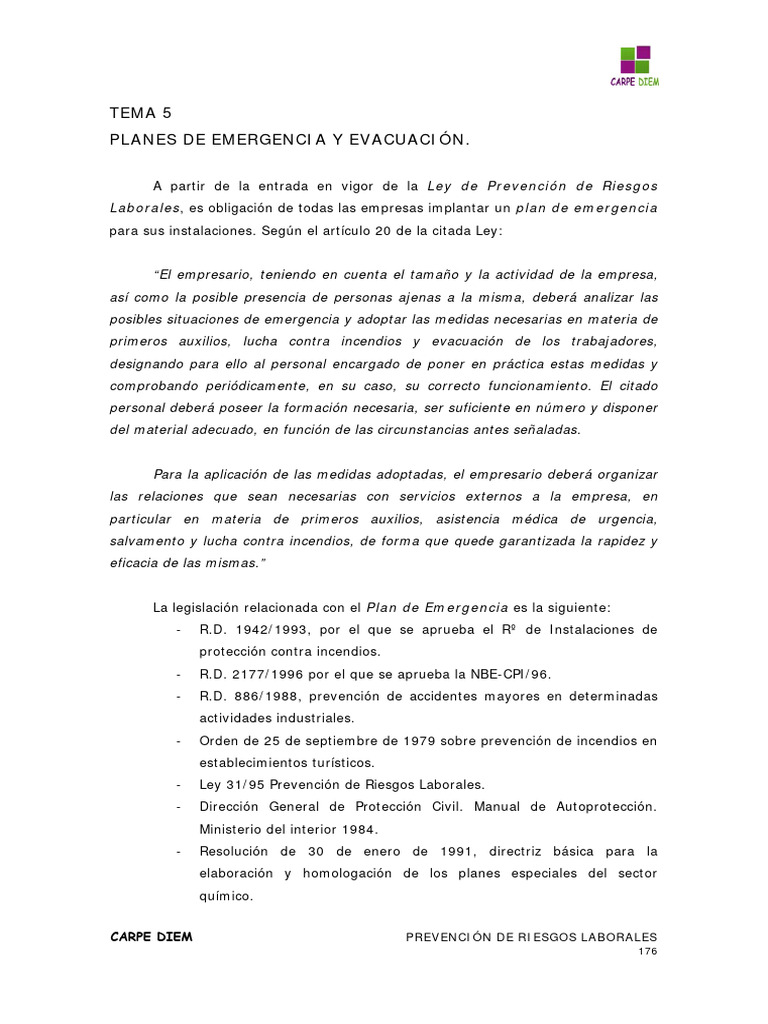 06 Planes de Emergencia y Evacuacion | PDF | Protección contra ...