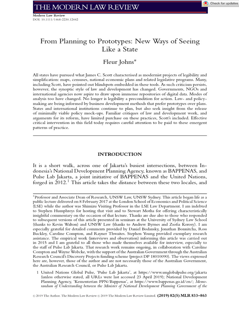 Modern law review 2019 johns from planning to prototypes new ways