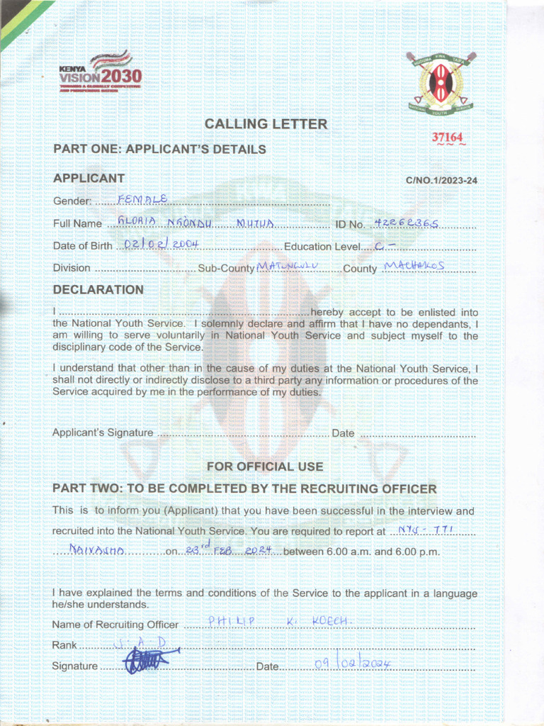 Calling Letter | PDF