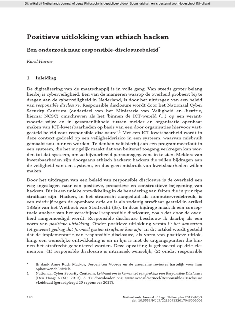 Positieve Uitlokking Van Ethisch Hacken | PDF
