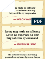 Mga Dahilan, Paraan, at Epekto NG Kolonyalismo at Imperyalismo Sa Timog at Kanlurang Asya