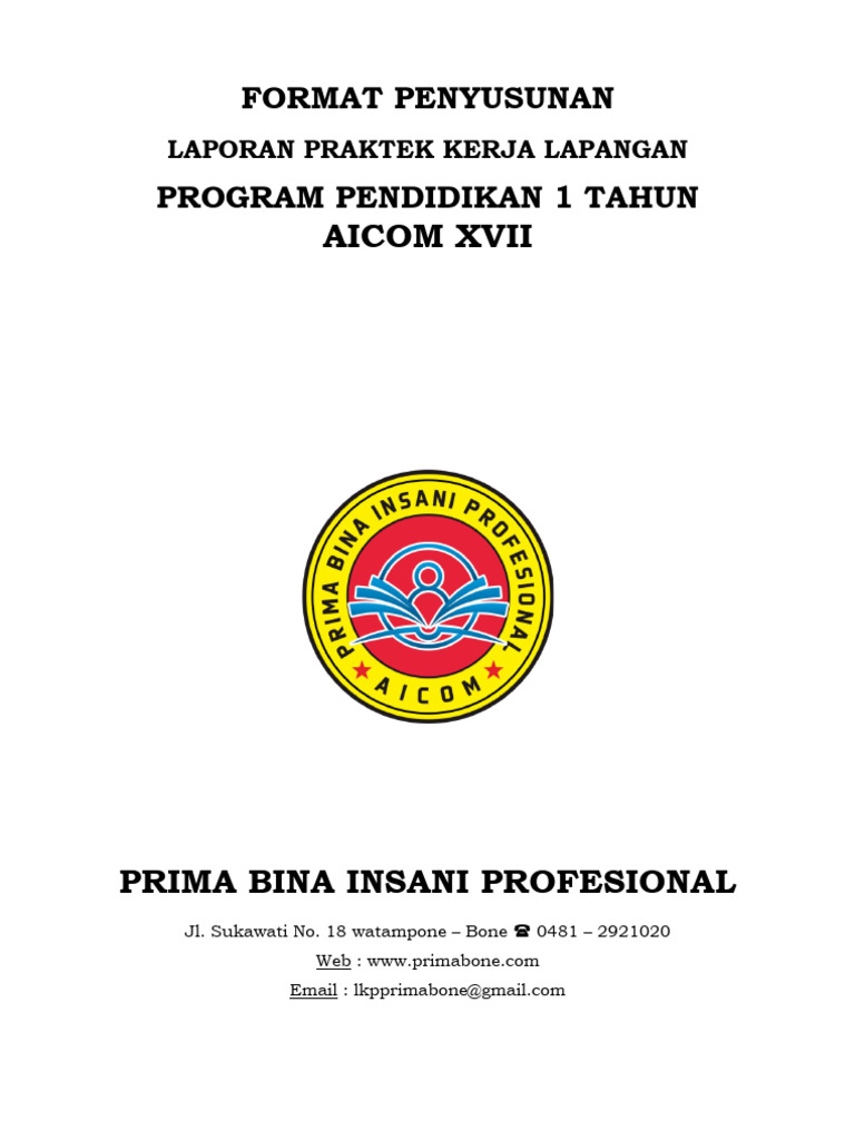 Format Laporan PKL Mahasiswa 2020 | PDF
