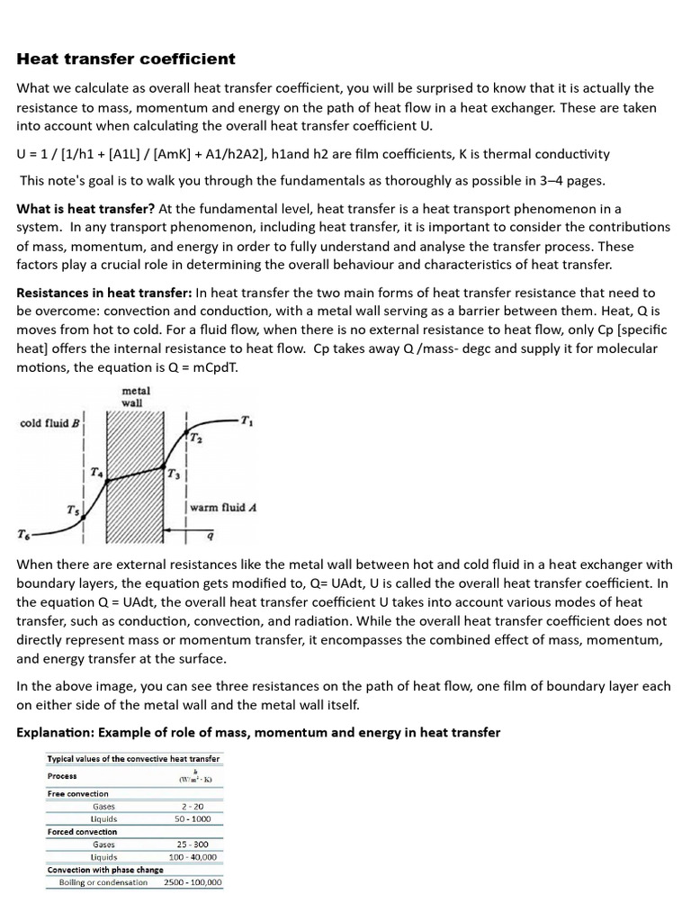 Understanding Heat Transfer Coefficient | PDF | Heat Transfer | Gases