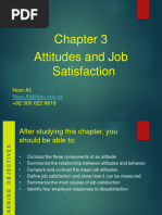 OB Chapter 3 Attitude and Job Satisfaction - Noor Ali