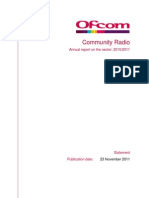 OFCOM - Annual Report On The Sector 2010/2011