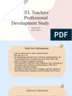 EFL Teachers' Professional Development Study