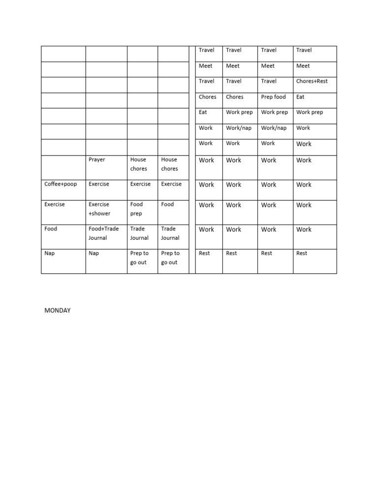 Time management template pdf