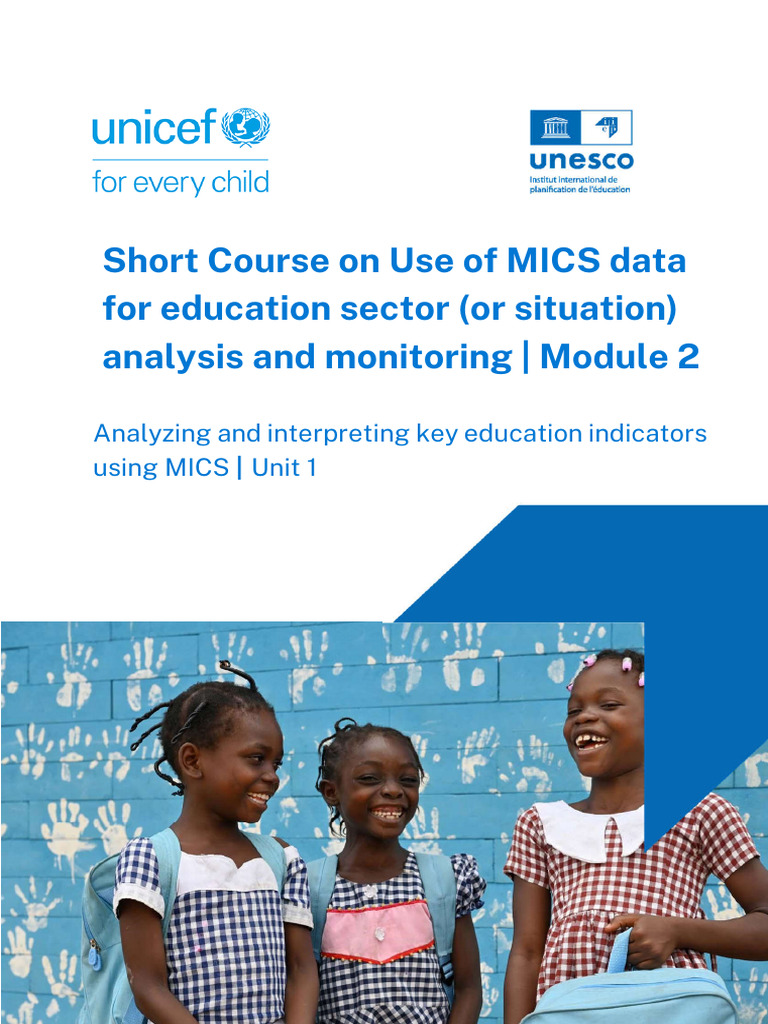 Analyzing Education Indicators with MICS | PDF | Sampling (Statistics ...