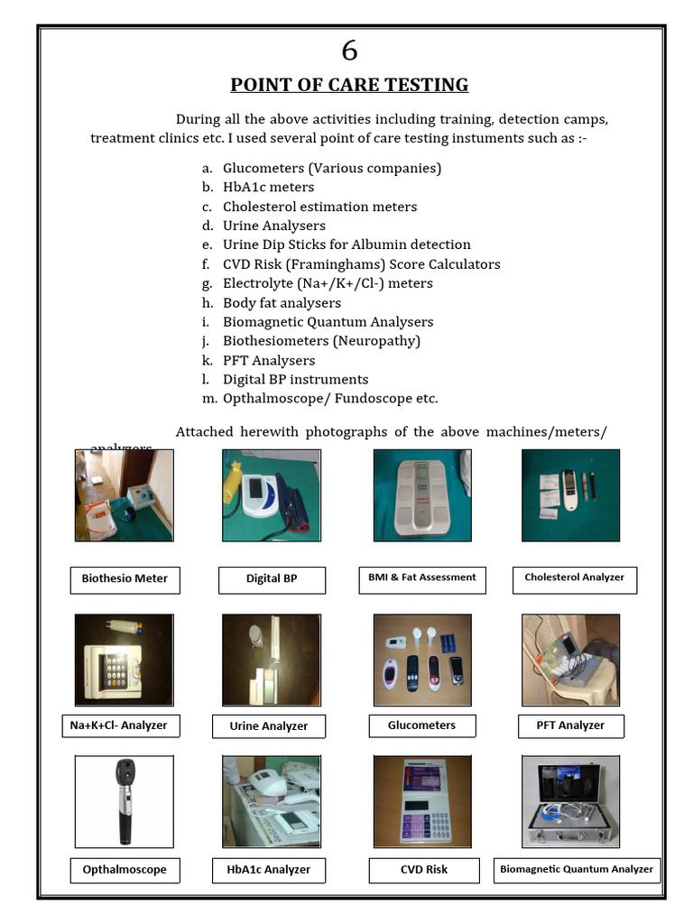 Point of Care Testing Instruments Overview | PDF | Science & Mathematics