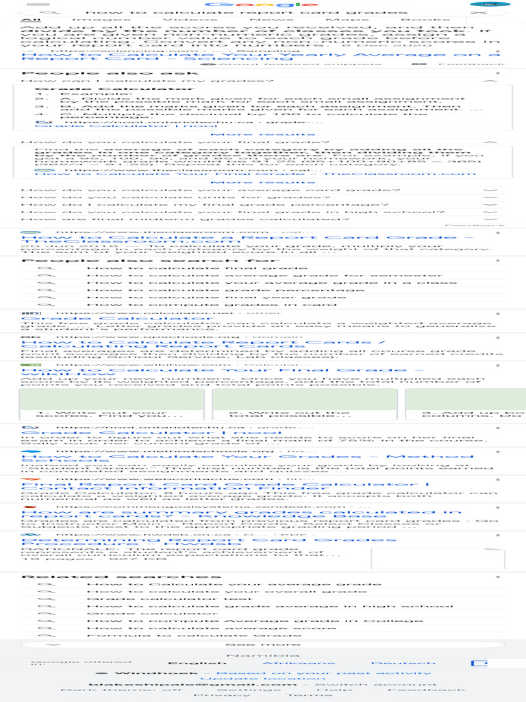 How to Calculate Report Card Grades | PDF | Mathematics