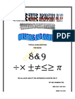 Grade 8 and 9 Mathematics - Questions and Answers