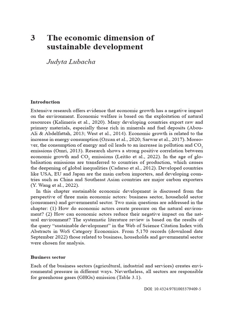 Economic Impact on Sustainable Development | PDF | Sustainability ...