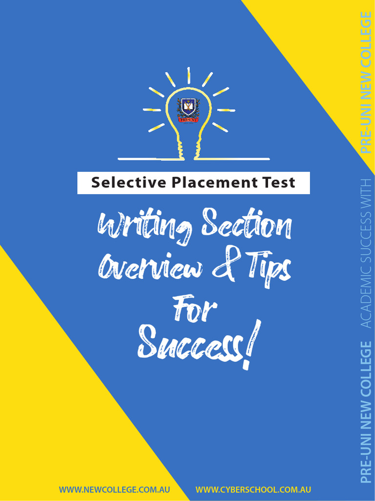 Selective Placement Test Writing Section Overview & Tips For Success PDF Essays Recycling