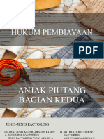 Hukum Pembiayaan - Anjak Piutang Bagian Kedua