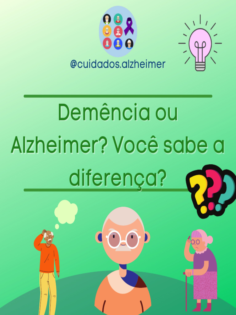 Diferença entre Alzheimer e Demência | PDF | Doença de Alzheimer | Demência
