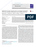 Application of acoustic emission sensor to investigate the frequency of tool wear and plastic deformation in tool condition monitoring