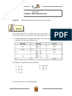 Finding The Percentage